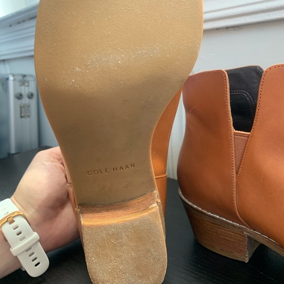 Cole Haan saddle leather ankle boots - Picture 3 of 7